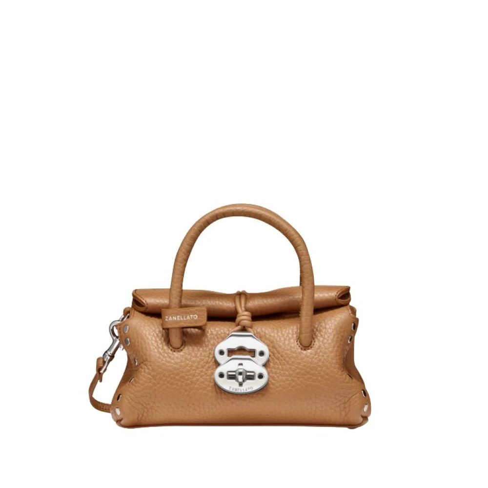 Zanellato Women's Brown Dotta Baby Amaretto Grained Leather Bag - Image 3