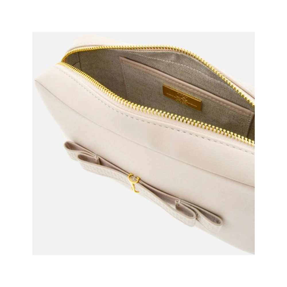 Carolina Herrera Insignia Crossbody Tas met Strikdetail Beige Dames