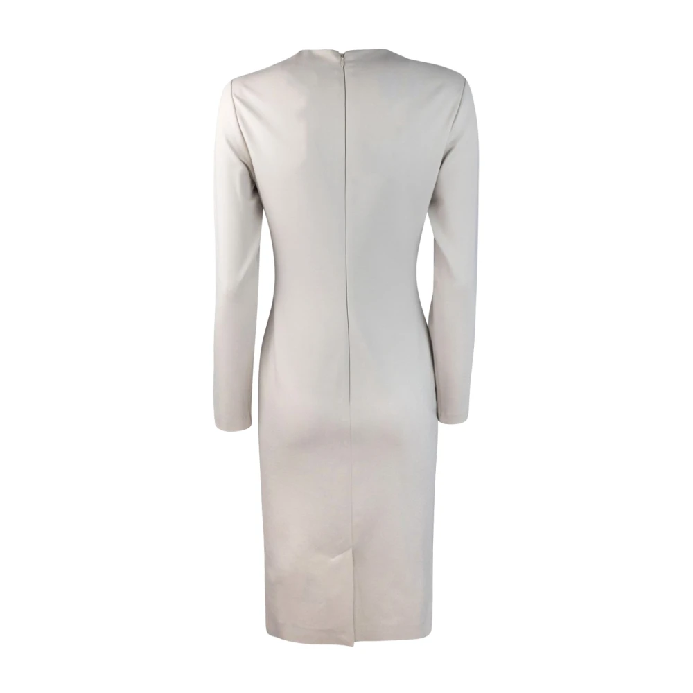 Liu Jo Stretch viscose kokerjurk met metalen detail White Dames