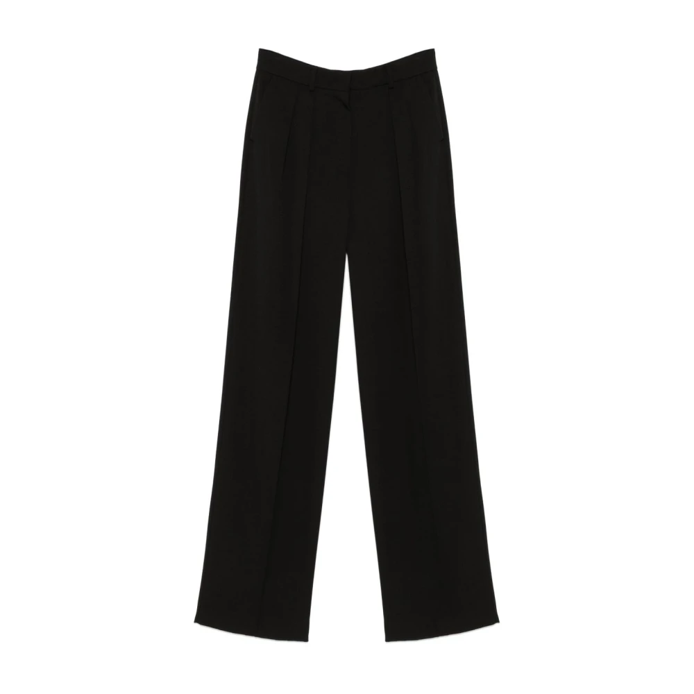 SPORTMAX Zwarte Broek met Verborgen Sluiting Black Dames