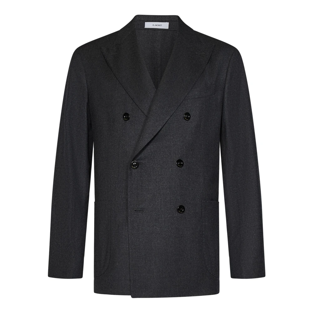 Boglioli Luxe Grijze Jas Buitenkleding Aw24 Gray Heren
