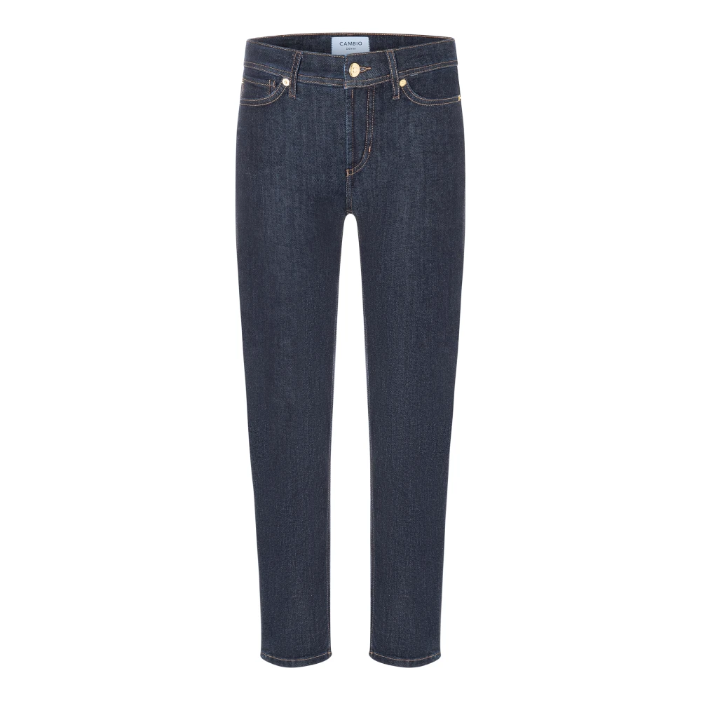 Cambio Women's Blue Slim Fit Jeans, M, Piper Cropped
