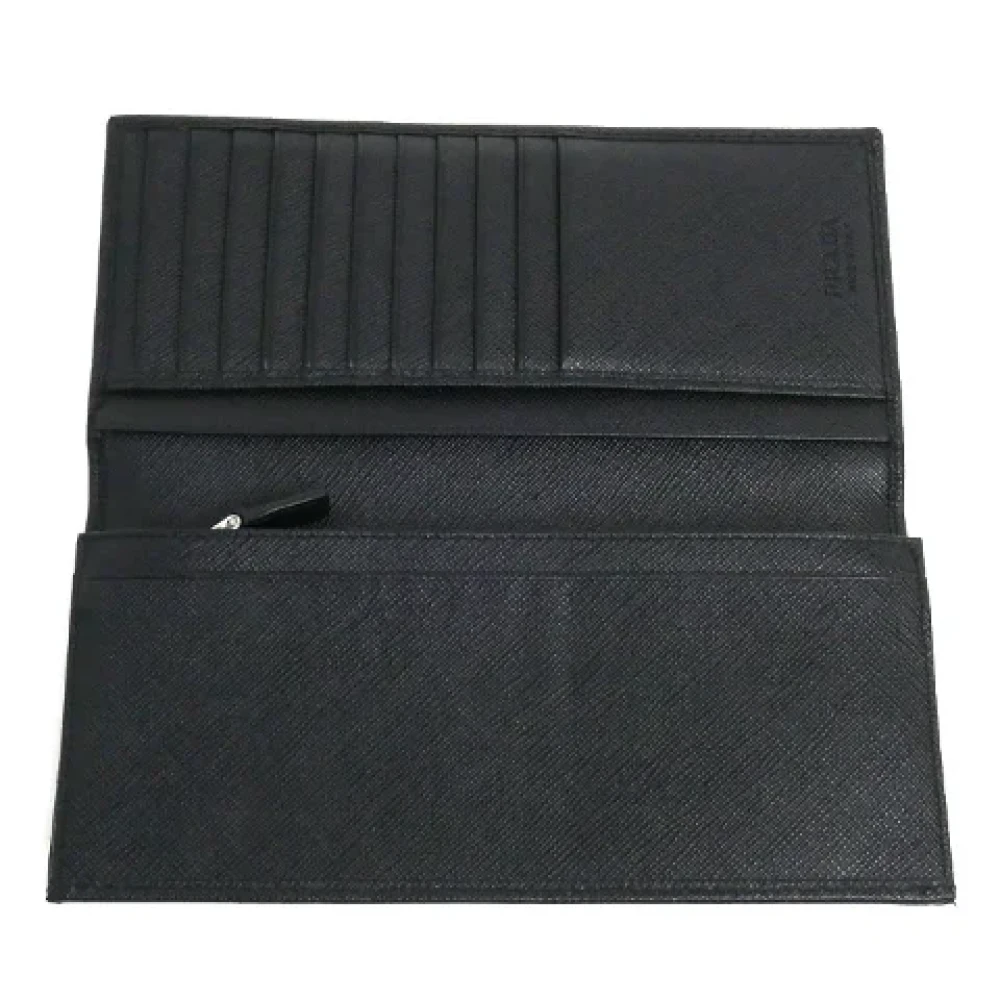 Prada Vintage Pre-owned Fabric wallets Black Heren