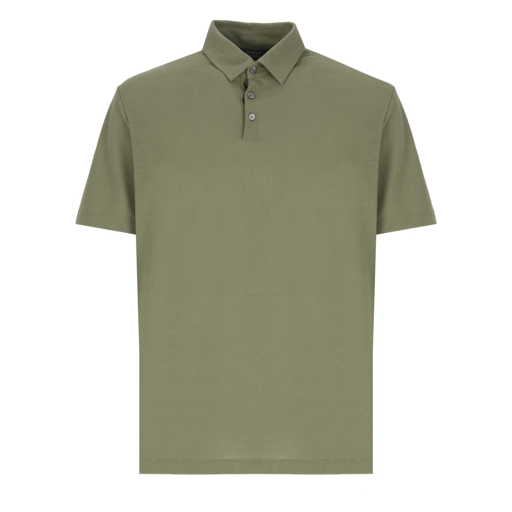 Zanone Groene Katoenen Poloshirt voor Mannen Green Heren