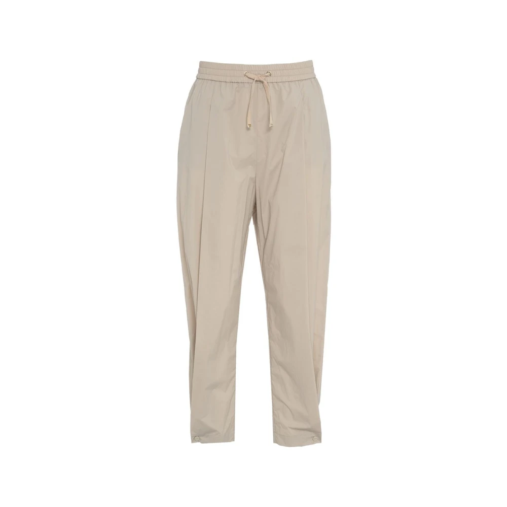Herno Donna Beige Pantaloni In Nylon Stretch Leggero