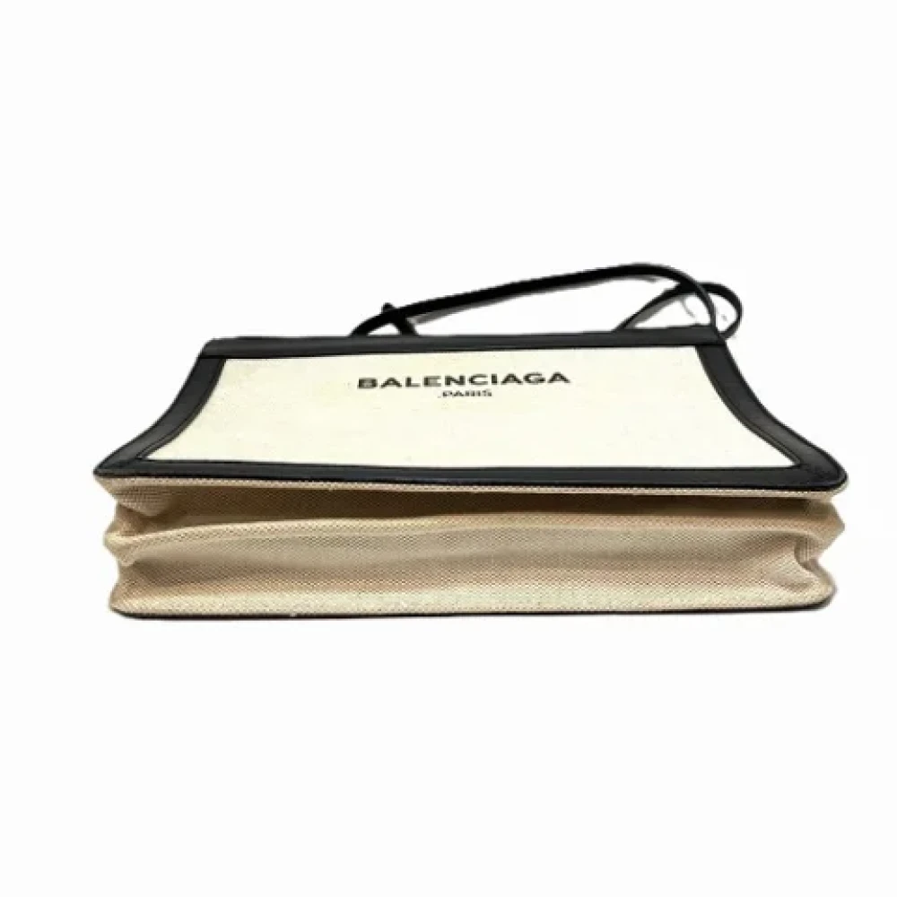Balenciaga Vintage Pre-owned Canvas balenciaga-bags Beige Dames