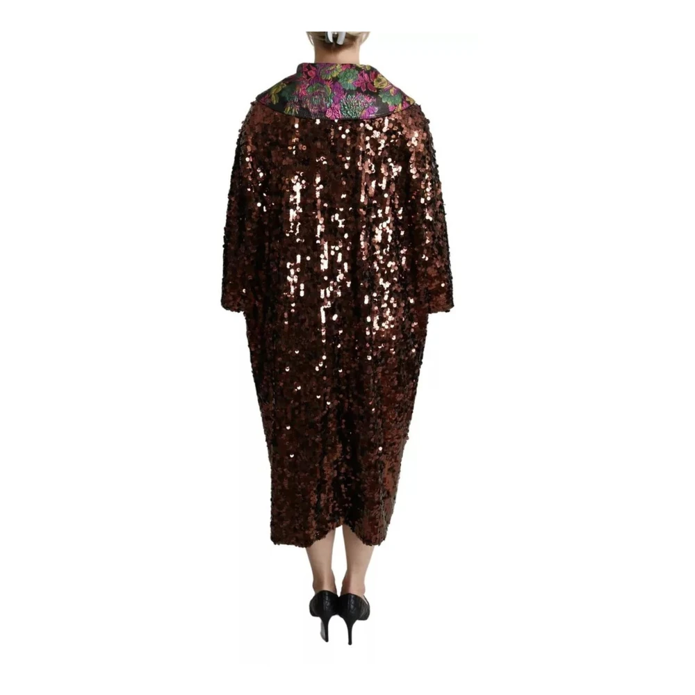 Dolce & Gabbana Paillet Lang Jas Jacquard Jack Multicolor Dames
