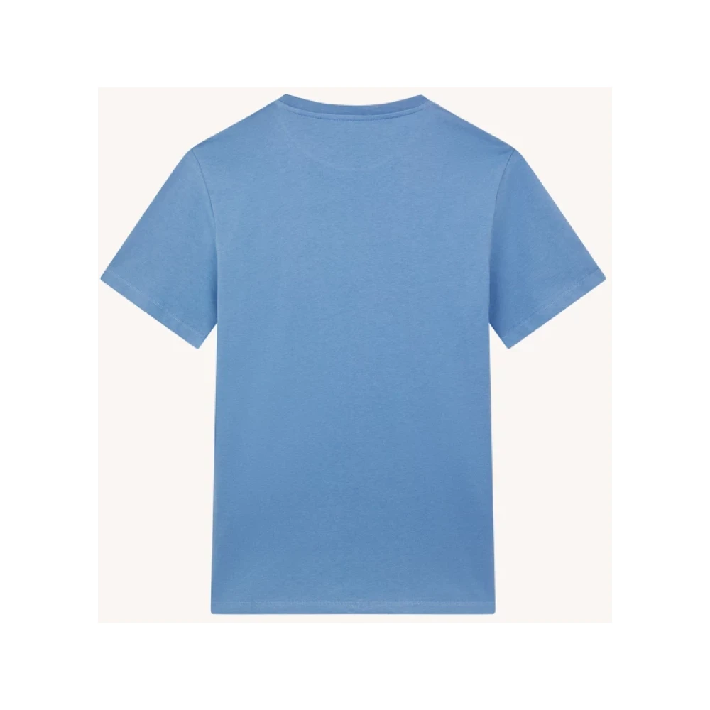 Dondup Blauw Ronde Hals Logo T-Shirt Blue Heren