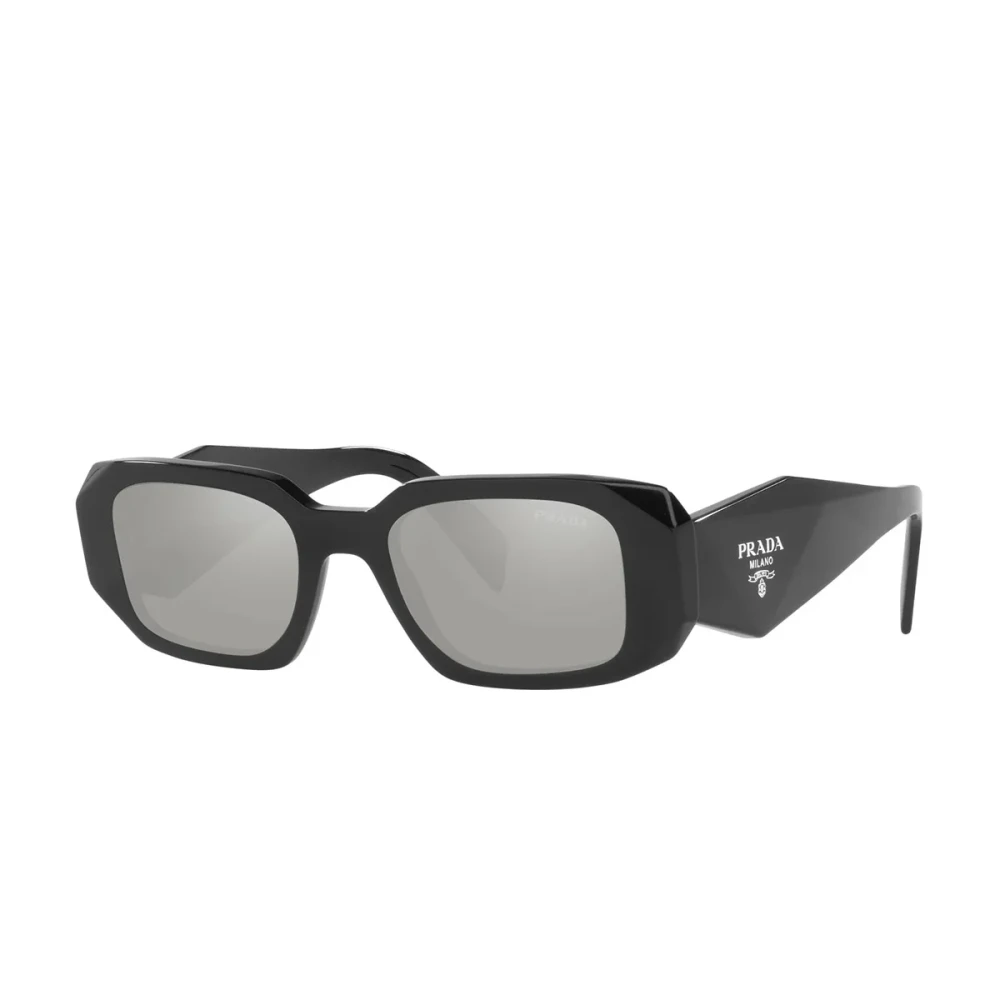 Prada Unisex Black Sunglasses, 49 Mm, Elegant Rectangular Sunglasses