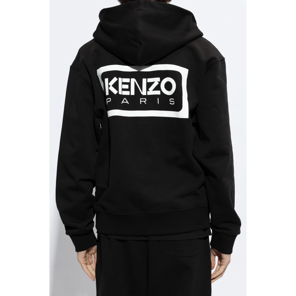 Kenzo Hoodie met logo Black Heren