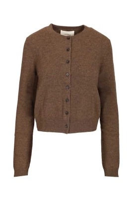 Crew Neck Cashmere Cardigan