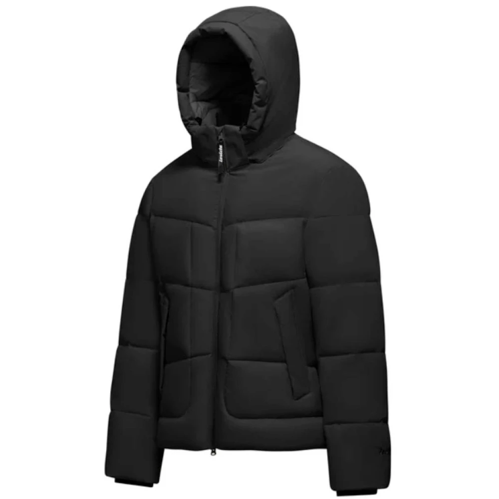 Invicta Zwarte Bimateriaal Jas met PrimaLoft Isolatie Black Heren