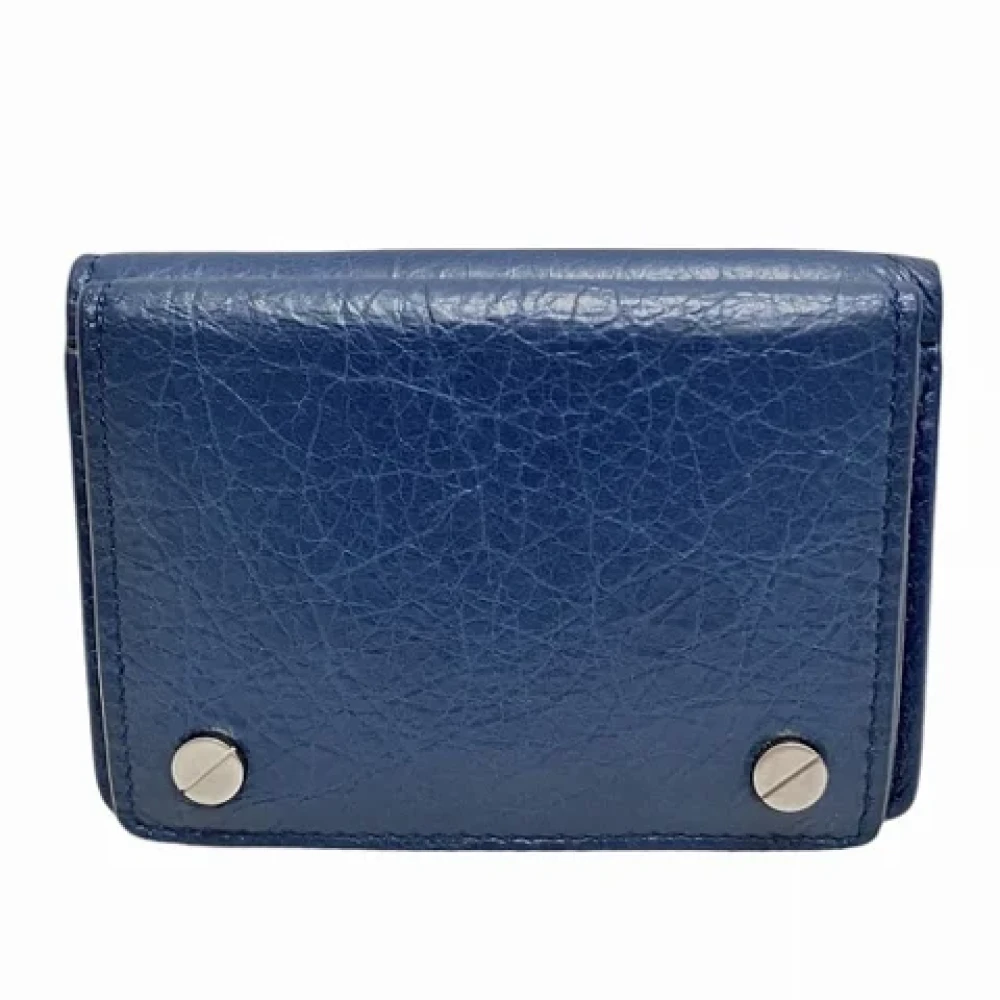 Balenciaga Vintage Pre-owned Leather wallets Blue Dames