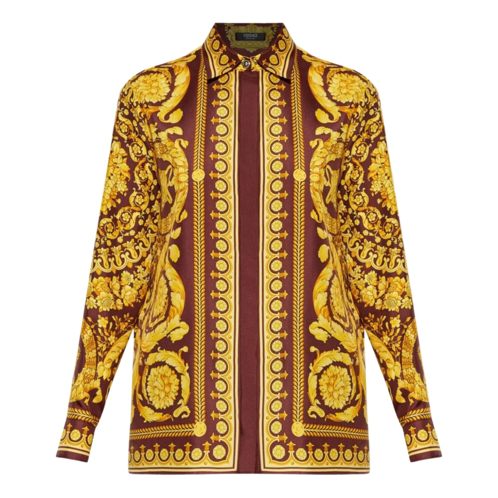 Versace Women's Multicolor Baroque Silk Shirt - Shirts - M - Blouses & Shirts