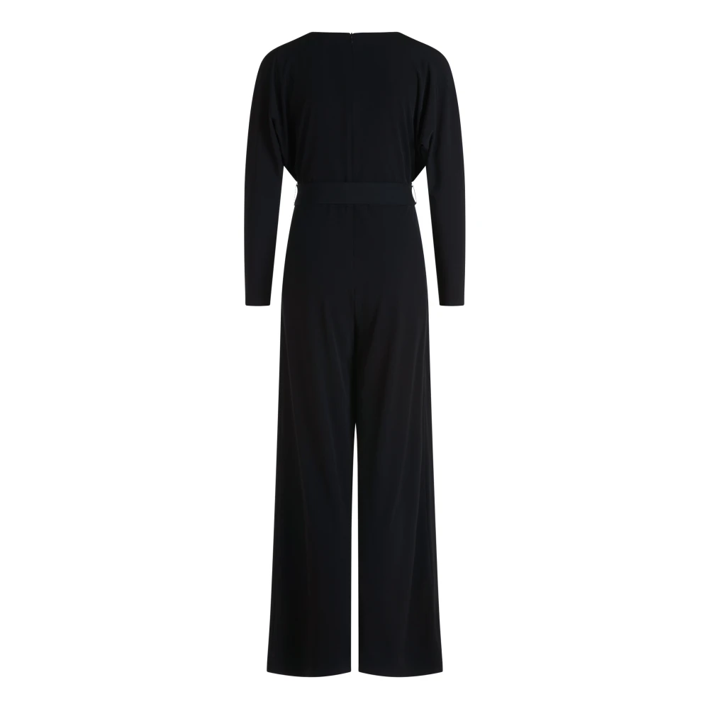 Vera Mont Jumpsuit met ceintuur en V-hals Black Dames