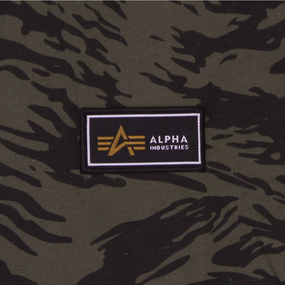 alpha industries Camo Brushstroke Groene Tactische Tee Green Heren