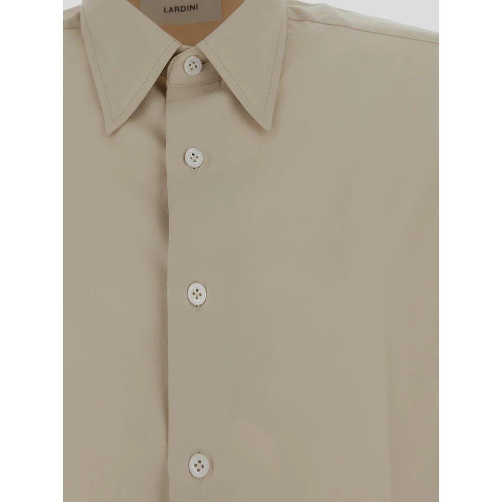 Lardini Katoenen Herenoverhemd Beige Heren