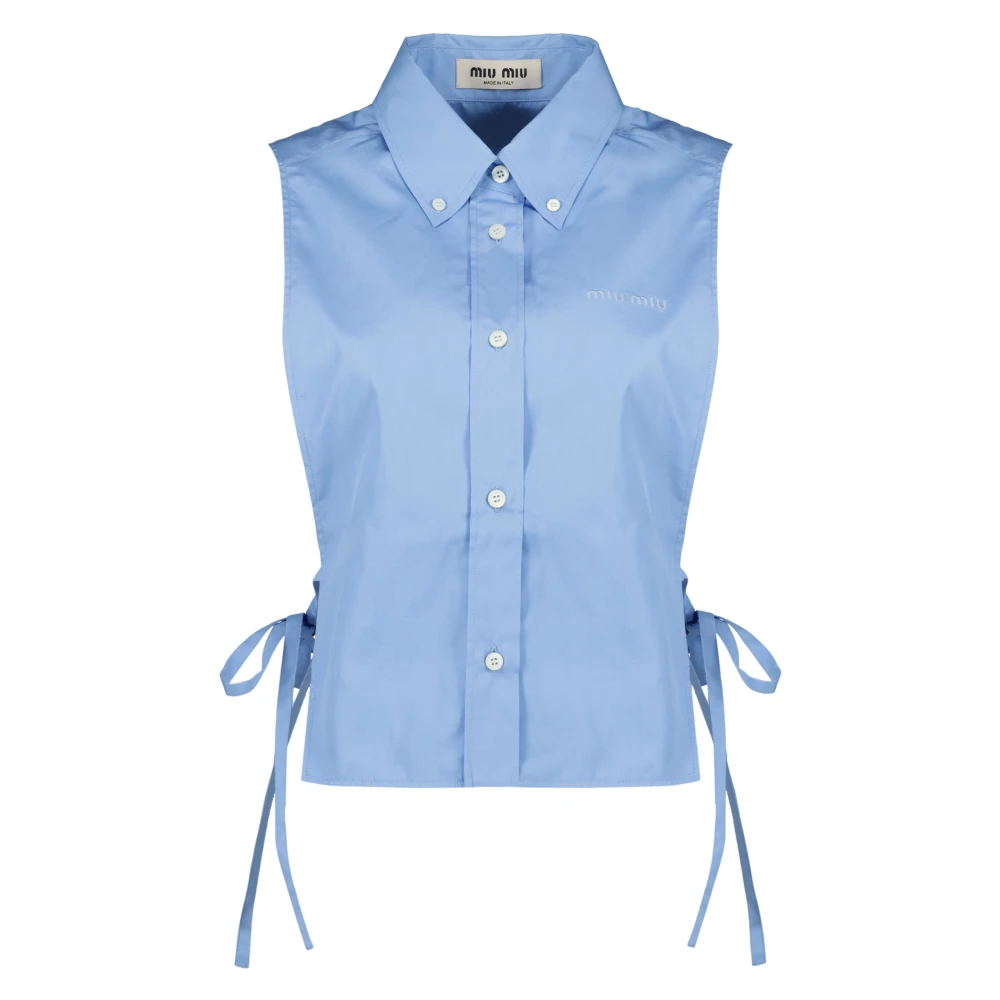 Miu Miu Women's Blue Shirts, Xs, Shirts
