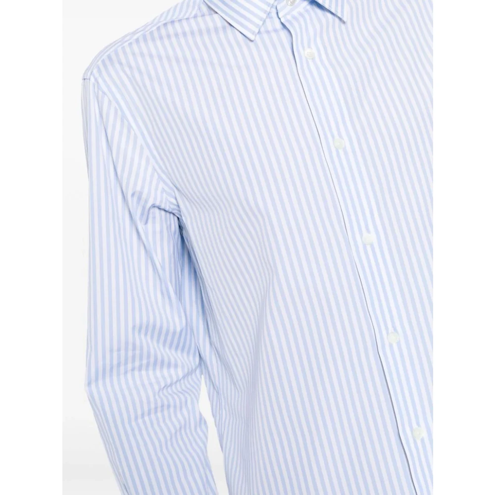 Paul Smith Blauw Gestreept Op Maat Gemaakt Katoenen Overhemd Blue Heren