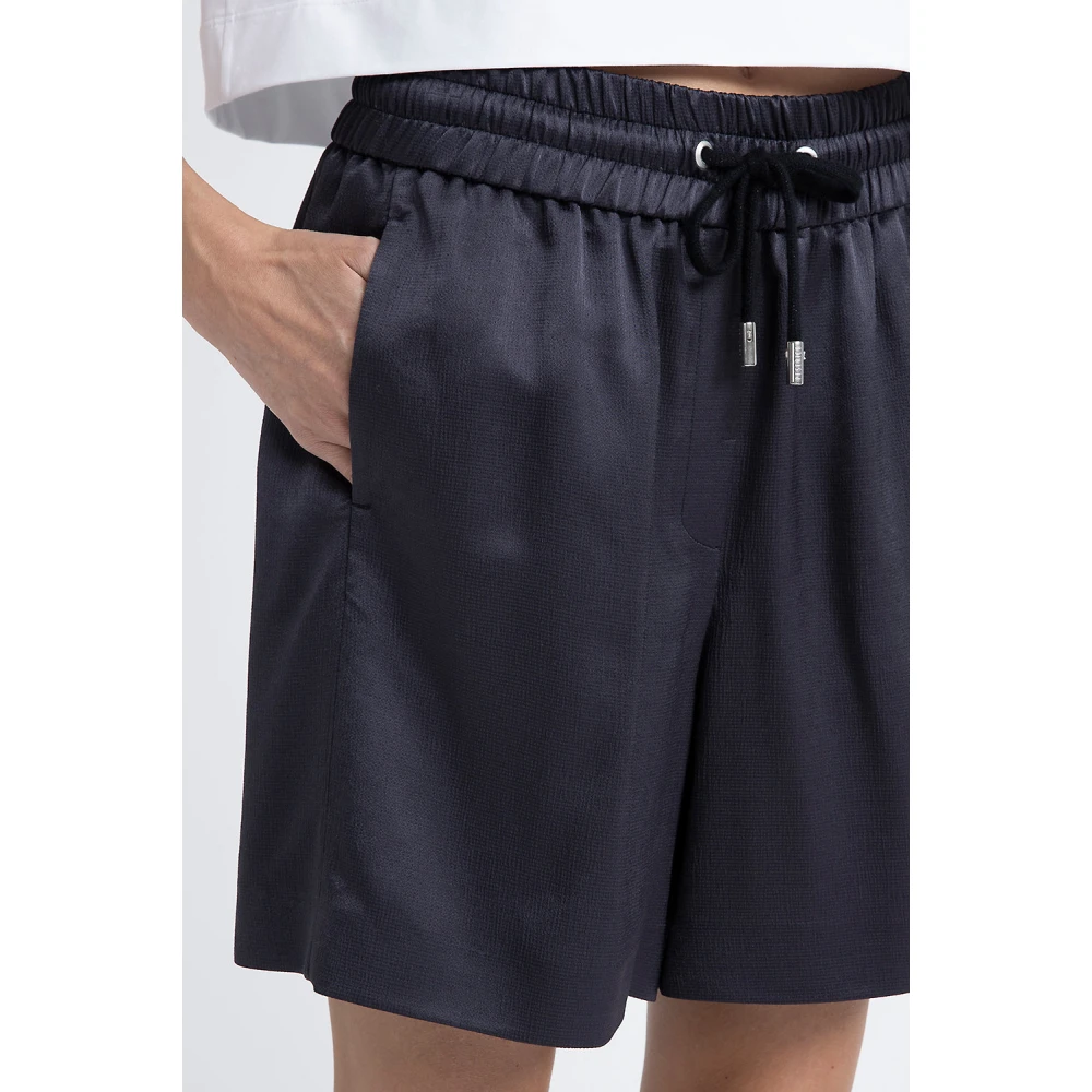 PESERICO Wol viscose shorts Blue Dames