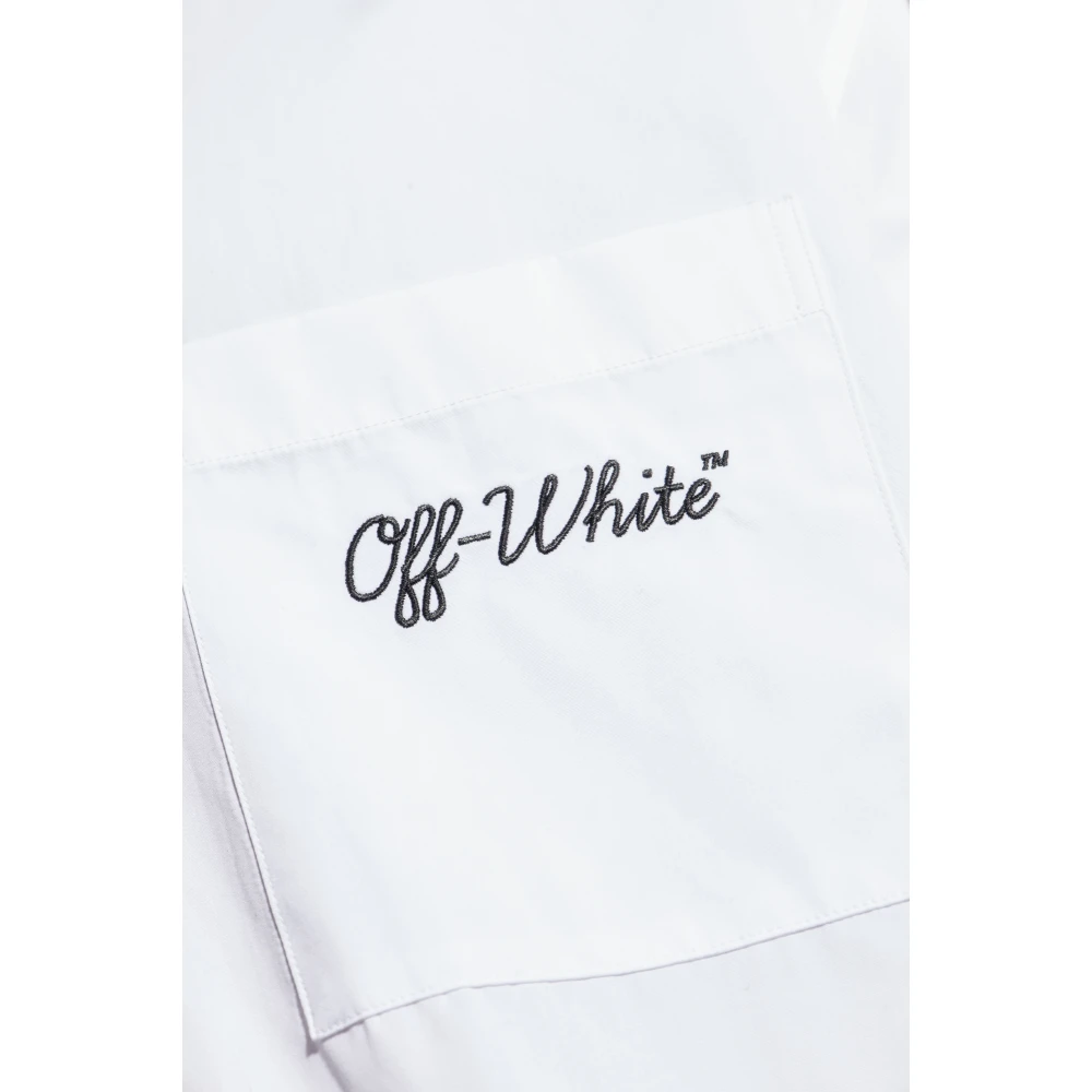 Off White Shirt met logo White Heren