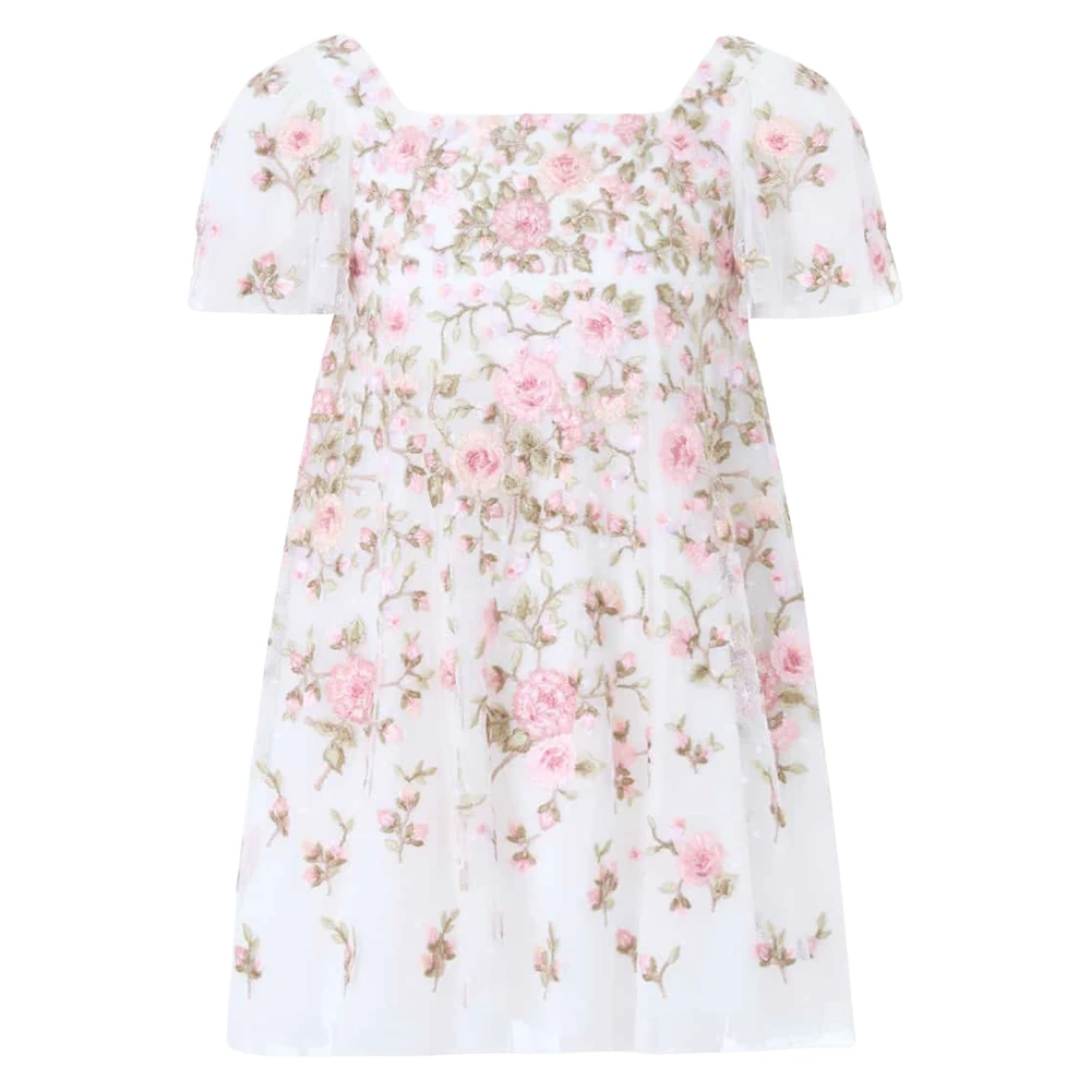 Needle & Thread , Kids Occasion Wear, Unisex, Multicolor, 6 Y | 116 Cm, Eden Rose Short Sleeve Dress