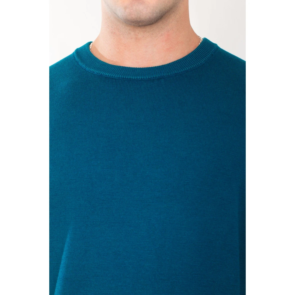 MC2 Saint Barth Vintage Merino Sweater Blue Heren