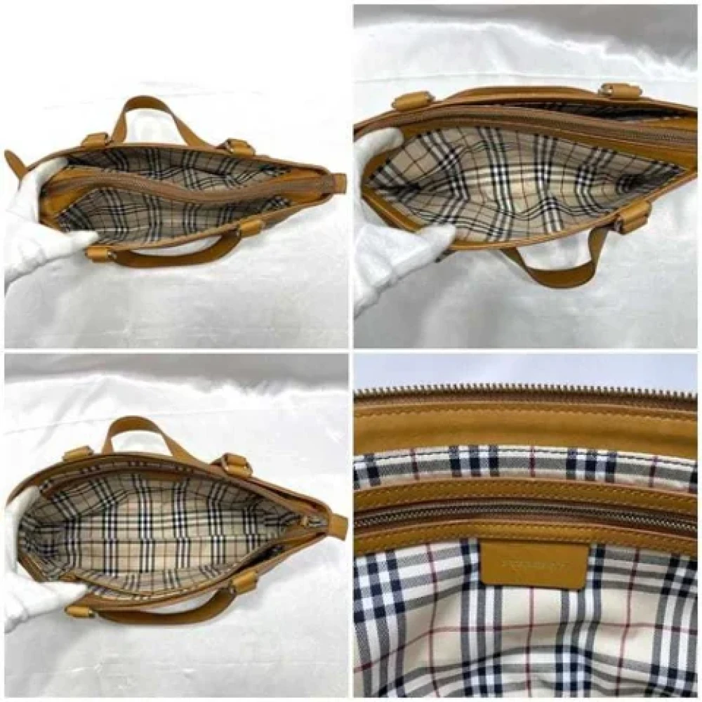 Burberry Vintage Pre-owned Leather handbags Brown Dames