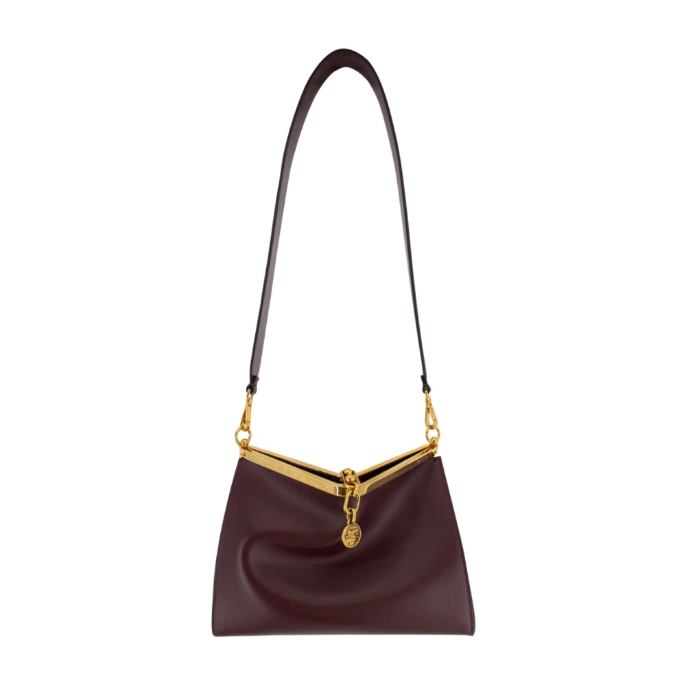 ETRO Iconische Leren Tas met Metalen Sluiting Red Dames