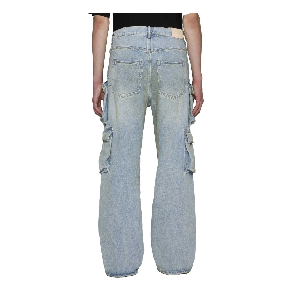 Purple Brand Versleten Denim Wijde Pijp Jeans Blue Heren