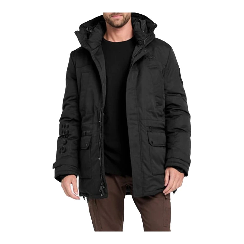 Guess Winter Hoodie Jas Zwart Black Heren