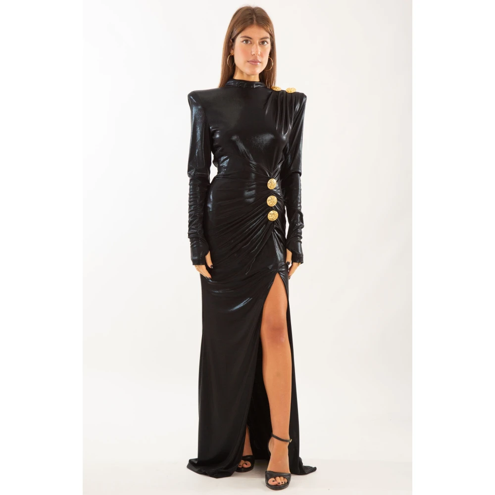 Babylon Elegante Side Split Jurk in Multicolor Black Dames