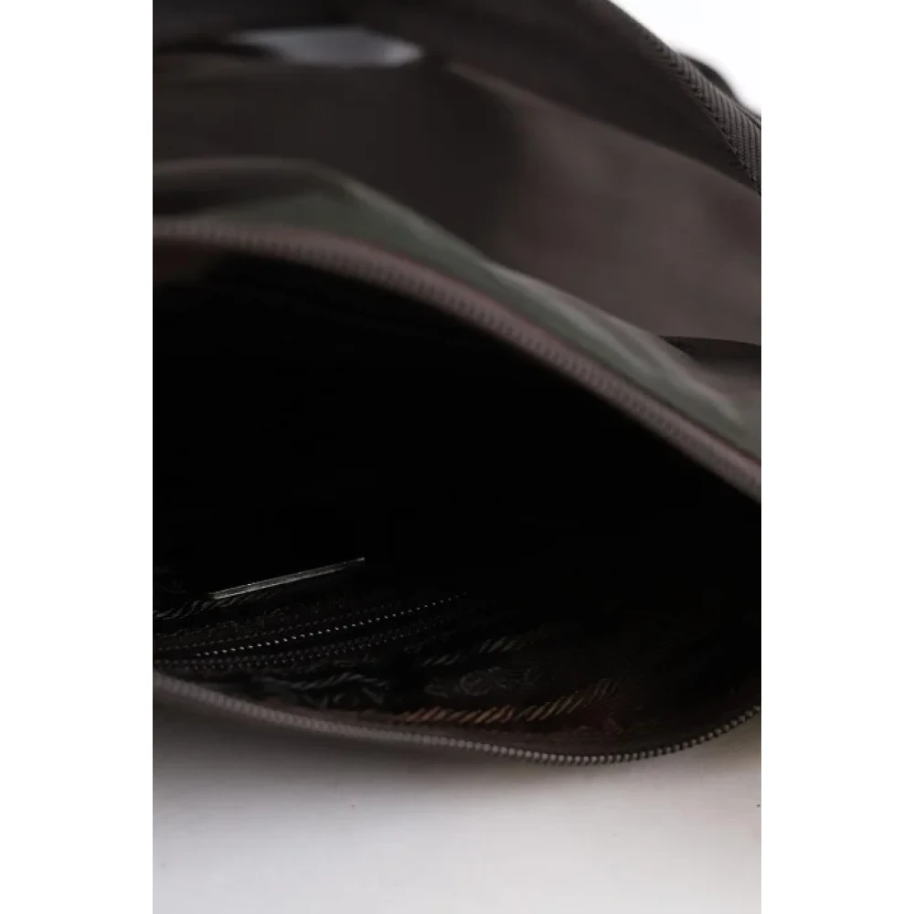 Prada Vintage Pre-owned Canvas prada-bags Brown Dames