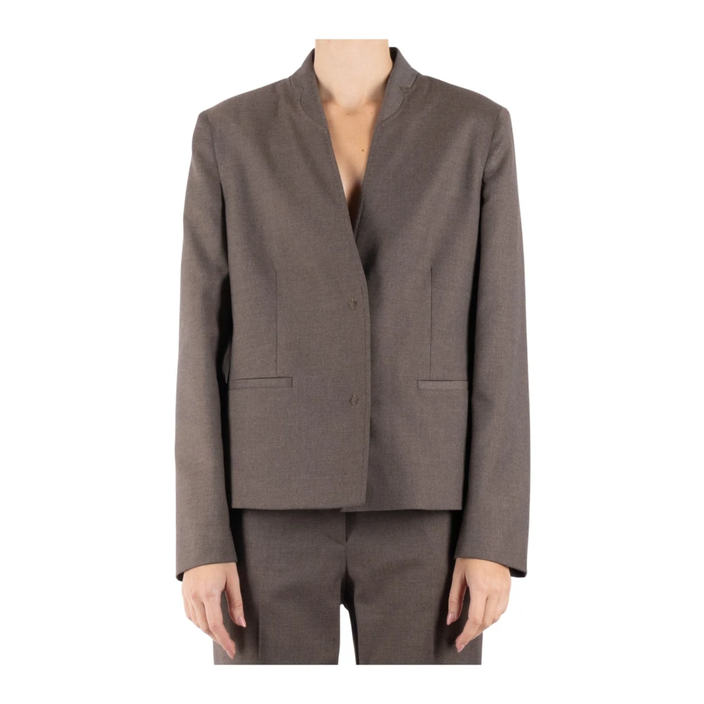 The Garment Zwarte Jas Stijlvol en Elegant Brown Dames