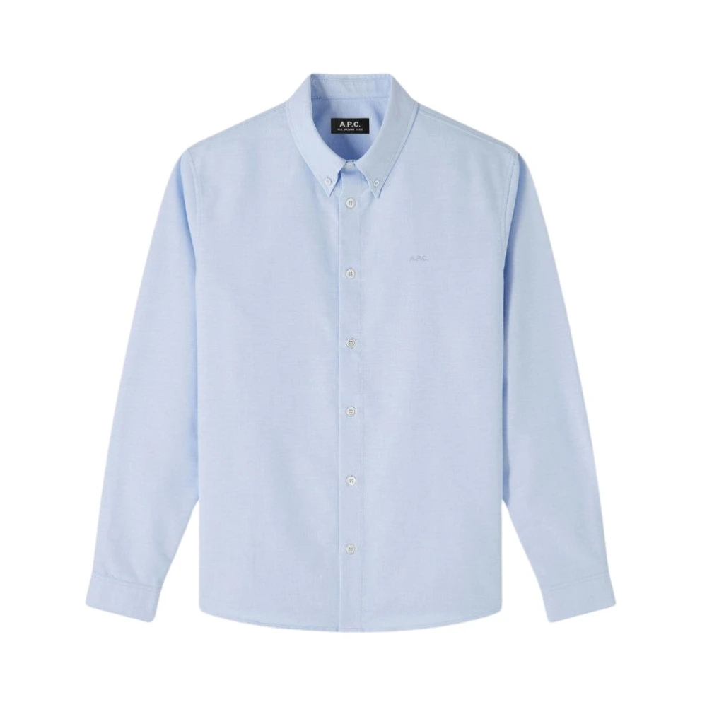 A.p.c. Greg Logo Shirt Blue Heren