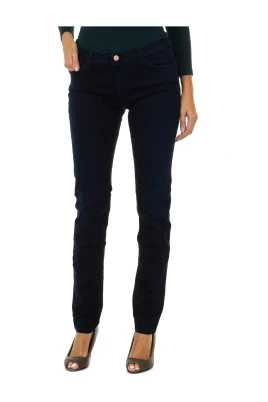 Stretch denim jeans med logodetalj