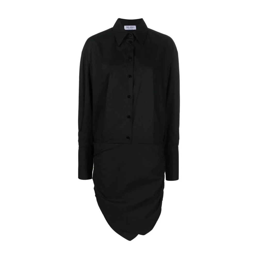 The Attico Women's Black Shirt Dresses, Xs, Casual Cotton Mini Dress