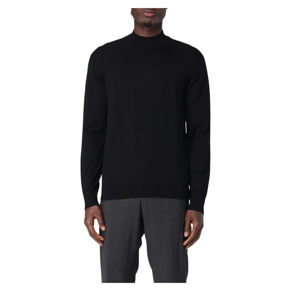 Paolo Pecora Men's Black Roundneck Jumpers For - Turtlenecks - 2XL - Knitwear