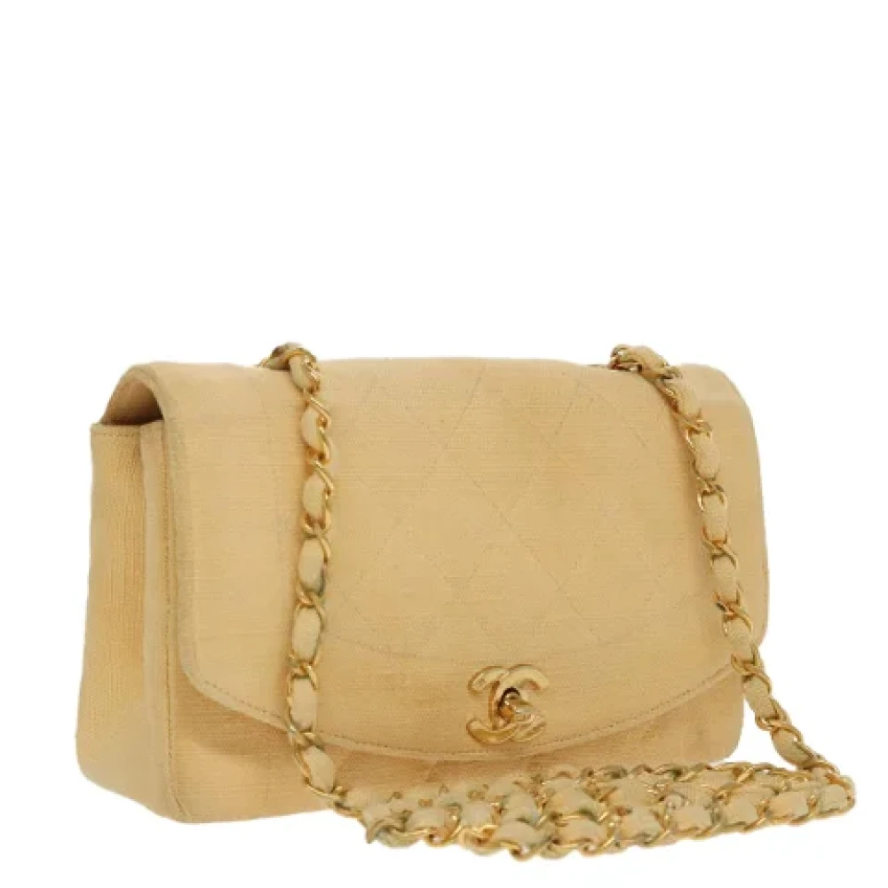 Chanel Vintage Pre-owned Canvas chanel-bags Beige Dames