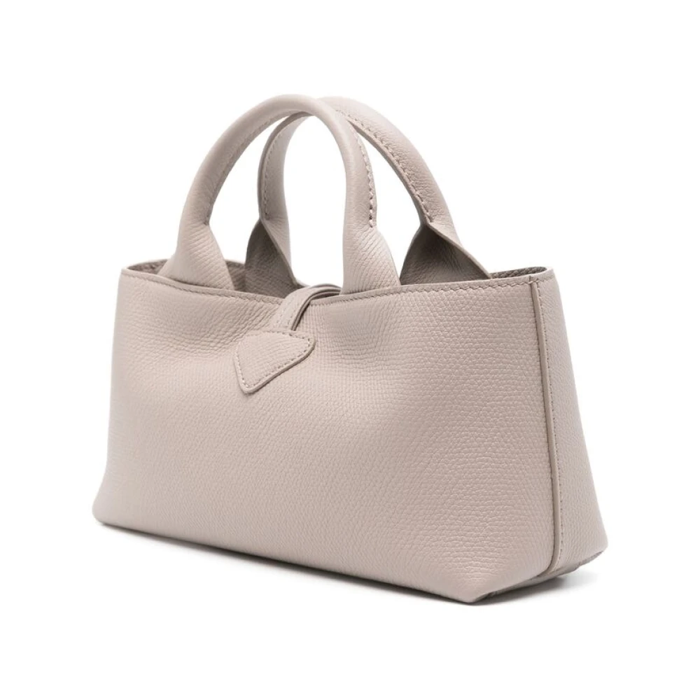 Longchamp Amandel Beige Kalfsleren Handtas Beige Dames