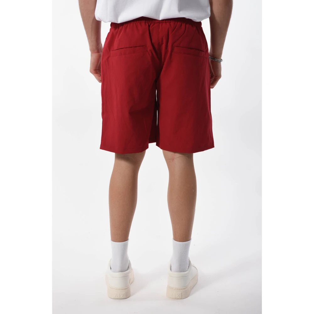 Arte Antwerp Logo Bermuda Shorts Elastische Taille Red Heren