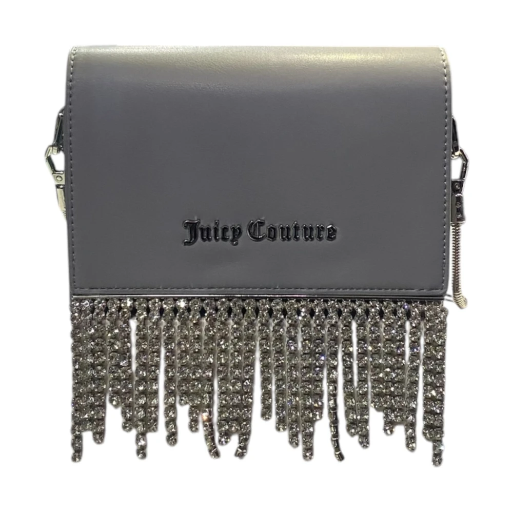 Juicy Couture Grijze Schoudertas met Strass Hangers Gray Dames