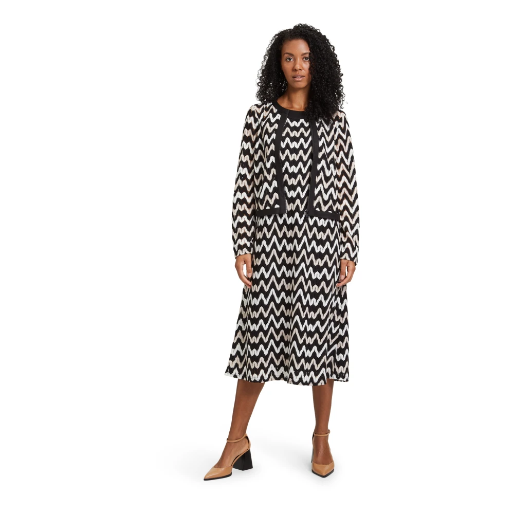 Betty & Co Klassieke Blazerjas met Kraag Black Dames