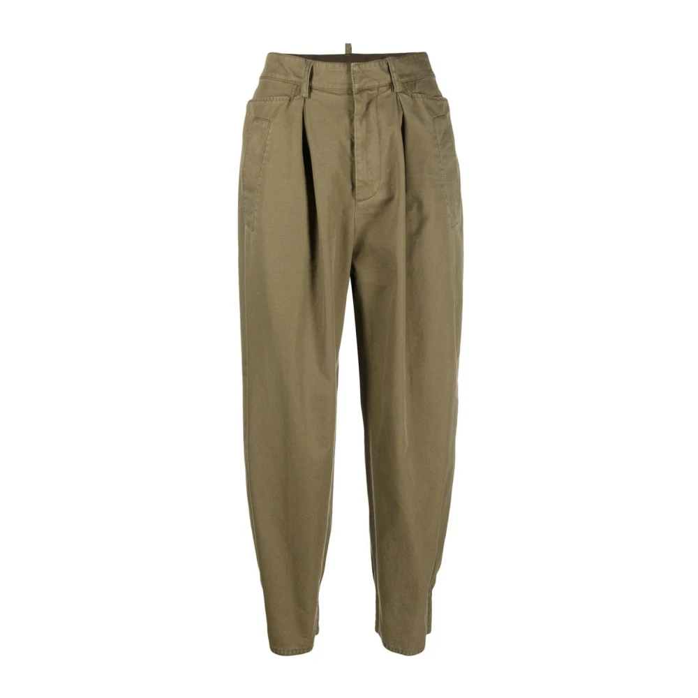 Dsquared2 Groene Casual Katoenen Broek Green Dames