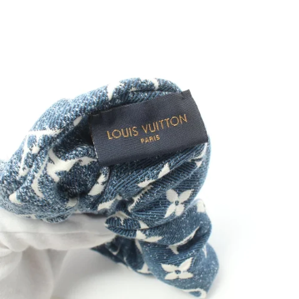 Louis Vuitton Vintage Pre-owned Denim hair-accessories Blue Dames