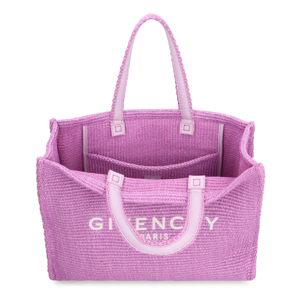 Givenchy Rieten Geweven Tote Bag Pink Dames