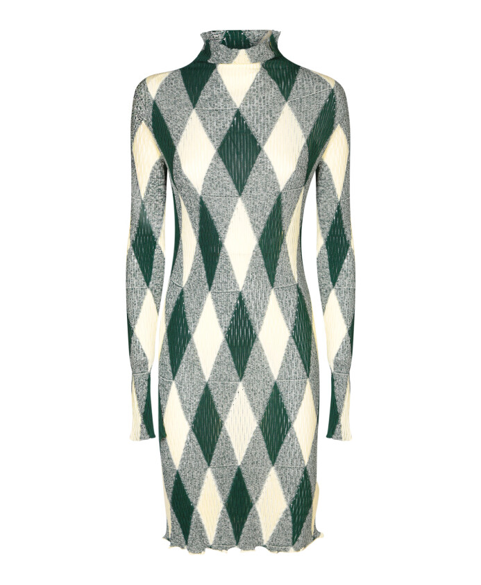 robe-en-soie-verte-a-imprime-diamant