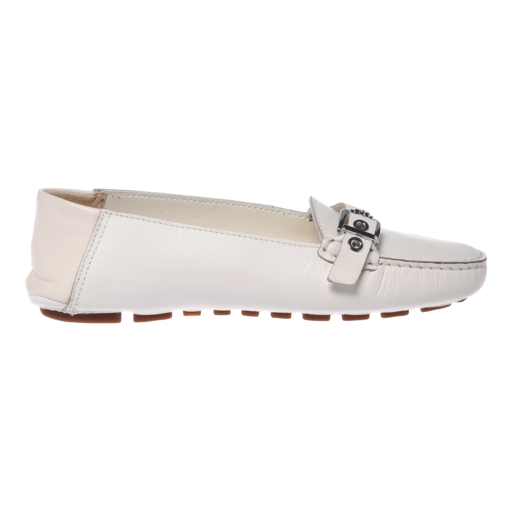 Baldinini Vrouw Wit Schoenen Dames, 39 Eu, Leer, Leren Loafer