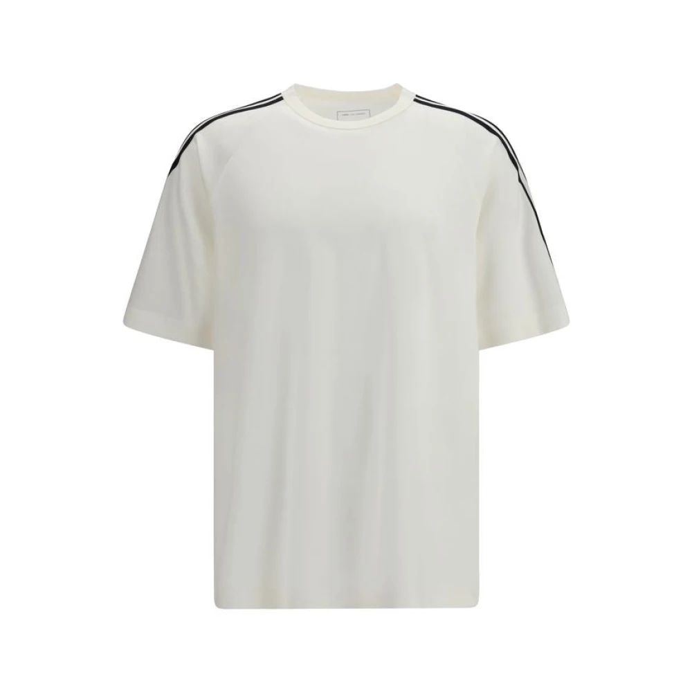 Adidas Uomo Bianco - Y-3 Short Sleeve Tee 3-Stripes - Sport - M - Immagine 8