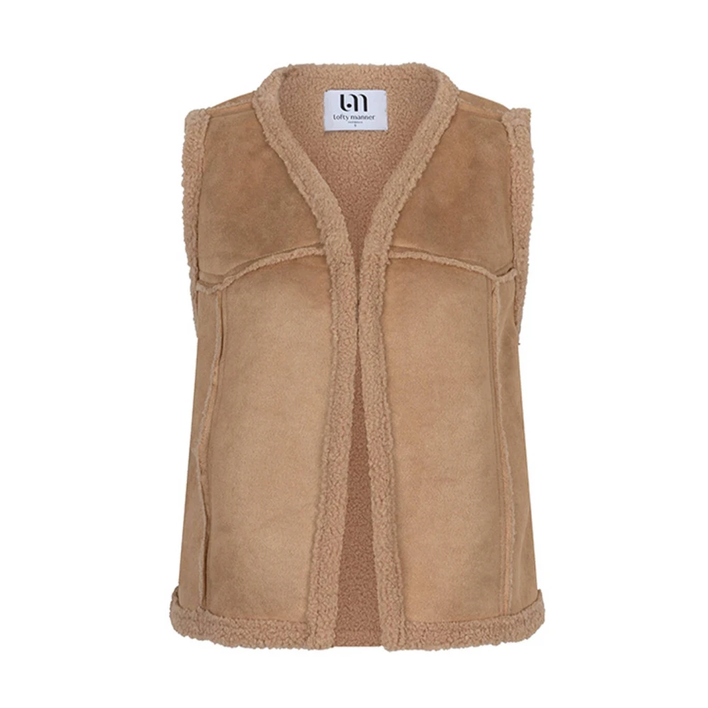 Lofty Manner Stijlvolle Gilet Mois Beige Dames